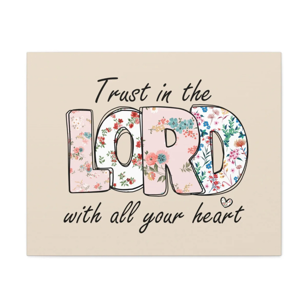 Scripture Walls With All Your Heart Trello Mark 9:23 Bible Verse Canvas